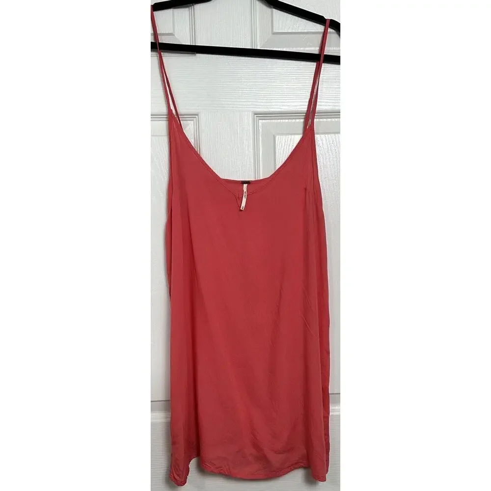 Free People Women’s Coral Adjustable Spaghetti Straps Boho Tank Top Size Medium